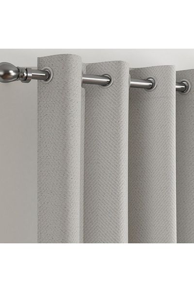 Home Box Artisan 2-Piece Chevron Jacquard Extra Long Curtain Set 135x300 cm