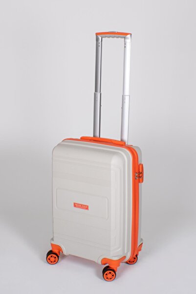 Travel POLO 3'lü Valiz Seti Kırılmaz Krem Oranj Turuncu 1017
