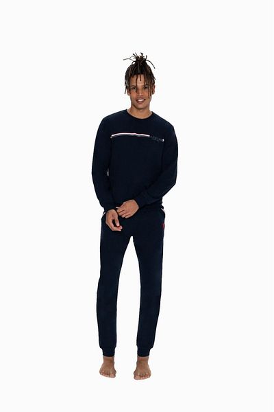 U.S. Polo Assn. Us Polo 2 νήματα, λαιμόκοψη, μακρυμάνικο, μανίκι μανσέτας, κοστούμι πιτζάμα με στενό πόδι