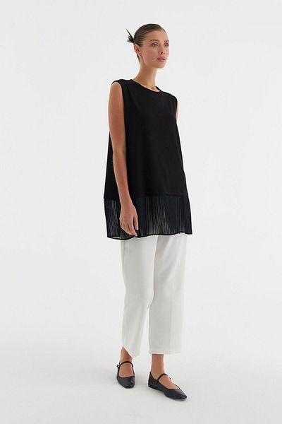 NİSUM MODA pleated combed cotton drink