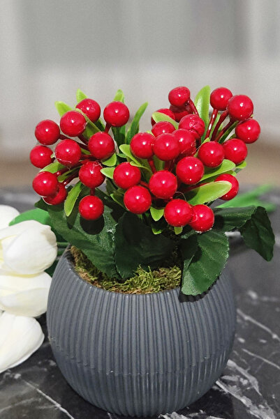 LUZAB Antracit albastru cobalt ıda Arborele artificial de fructe de Kokina