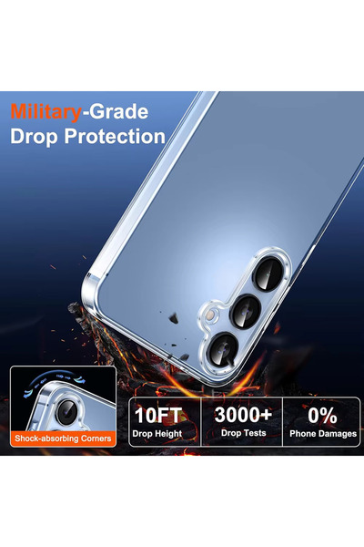 Rivor Samsung Galaxy S25 Plus Kılıf Kamera Çıkıntılı Antishock Darbe Emici Yumuşak Esnek Şeffaf Kapak