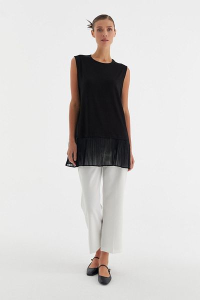 NİSUM MODA pleated combed cotton drink