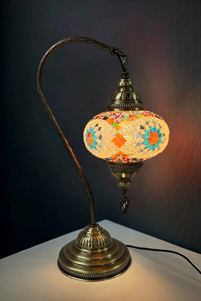 YILDIZ Masaüstü Dekoratif El Yapımı Olta Mozaik Lamba - Multicolor