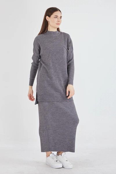 NİSUM MODA Pocket Detail Selvim Kit Skirt Suit