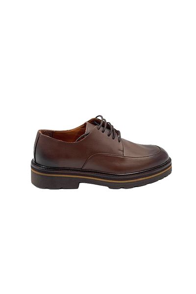 CLASS WOOD ClassWood 19881 - Ανδρικά παπούτσια casual, ψηλή σόλα Eva, γνήσιο δέρμα, κορδόνια, χρώμα καφέ
