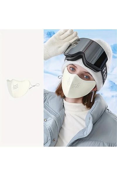 BABUN Ελαστική ρυθμιζόμενη διπλή όψη Winter Fleece Sports Half Winter Snow Motor Cycling Ski Mask
