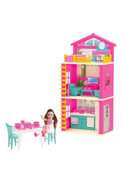 a v d a Lola's 3-Storey House Toy House Set Including Baby
