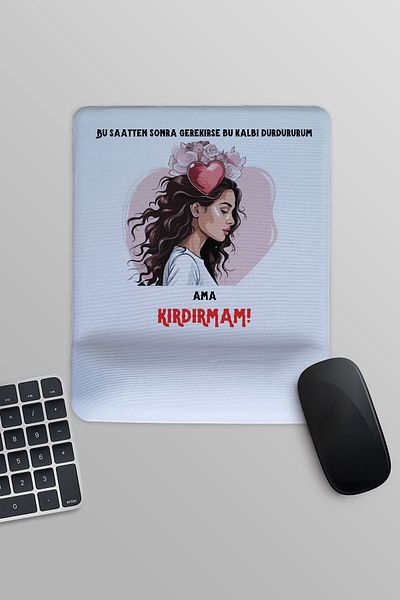 qoeuyl boutique Αυτό το Σταματήσω την Καρδιά Μετά από Αυτό το Ρολόι αλλά Δεν Θα Σπάσω Εκτυπωμένο Ορθογώνιο Υποστήριξη Καρπού Mousepad