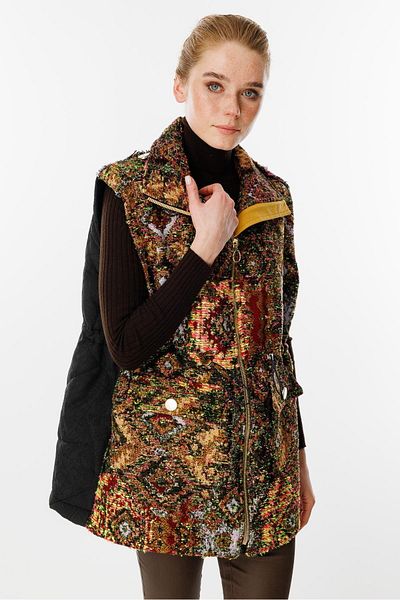 Ghisa Vestă cu model etnic NEGRU Model: 3065