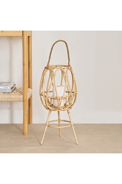 Home Box فانوس بوهو بليس بمقبض حبل بأبعاد 15×22×25 سم