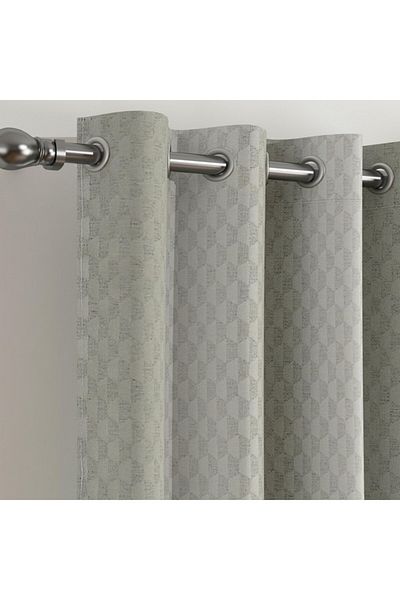 Home Box Artisan Hexa 2-Piece Jacquard Extra Long Curtain Set 135x300 cm