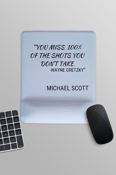 qoeuyl boutique Îți pierzi 100% din fotografii Michael Scott The Office Mousepad dreptunghiular imprimat cu suport pentru încheietura mâinii