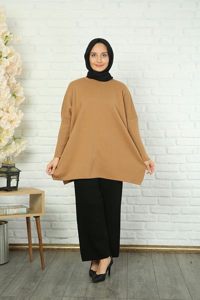 NİSUM MODA Knitting Tunic with Side Slip
