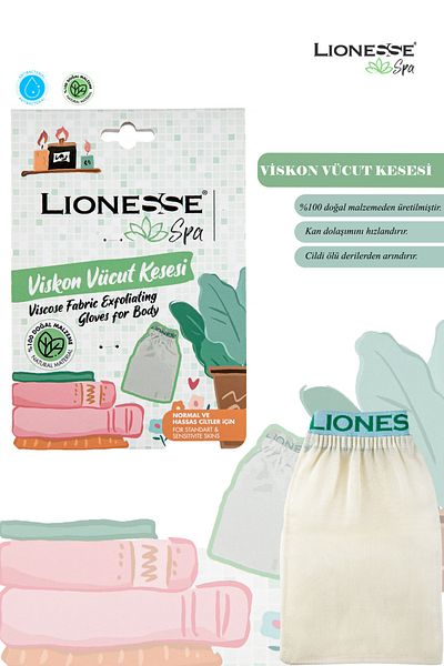 Lionesse Viscose Body Scrub 414 – Exfoliating Effect, 100% Natural, Normal and Sensitive Skin