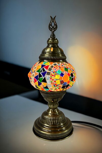 YILDIZ Masaüstü Dekoratif El Yapımı Mozaik Lamba - Multicolor