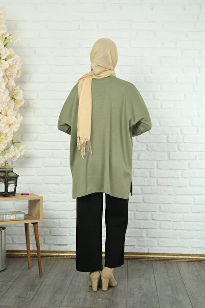 NİSUM MODA Knitting Tunic with Side Slip
