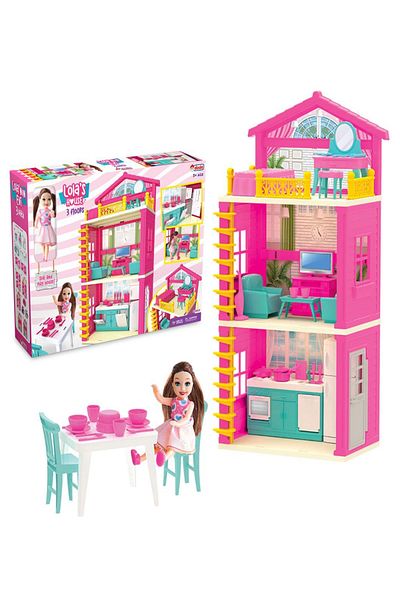 a v d a Lola's 3-Storey House Toy House Set Including Baby
