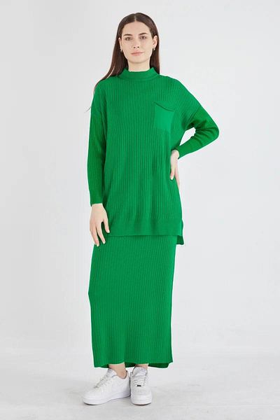 NİSUM MODA Pocket Detail Selvim Kit Skirt Suit