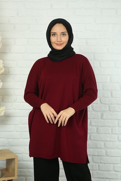NİSUM MODA Knitting Tunic with Side Slip