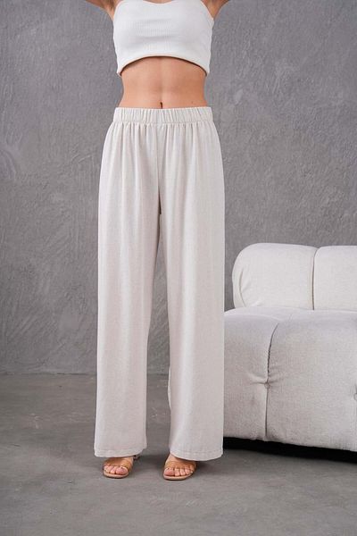 BURRASCA Elastic Waist Comfortable Size Linen Pants