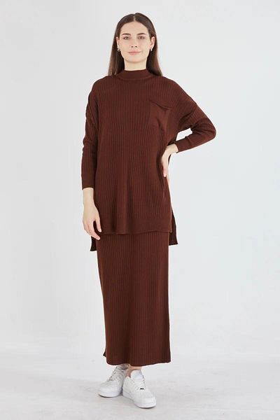 NİSUM MODA Pocket Detail Selvim Kit Skirt Suit