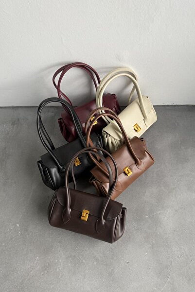 LEONAS Women's Jessica Burgundy Hand and Shoulder Bag