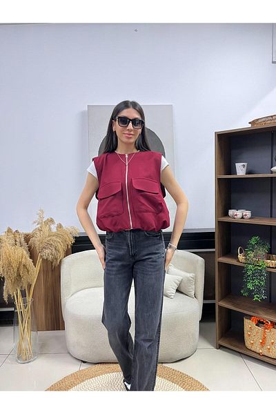 EGZOTİK ASORTİK Vestă sport subțire cu talie elastică