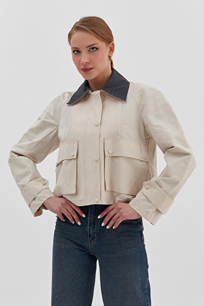 Nish&Chic Fermuarlı Kadın Rüzgarlık/Mont