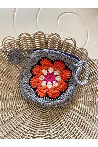 vetchdesign Mini El Örgüsü Motif Bozukpara Cüzdanı