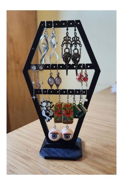 BYD3DTEKNO حامل أقراط بتصميم أنيق 20 سم، منظم أقراط بتصميم أنيق