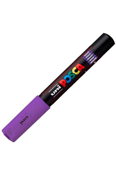 UNİ-BALL Uni-Ball Pc-1M Posca 0.7 Violet Water-Based Poster Marker Pen 92517
