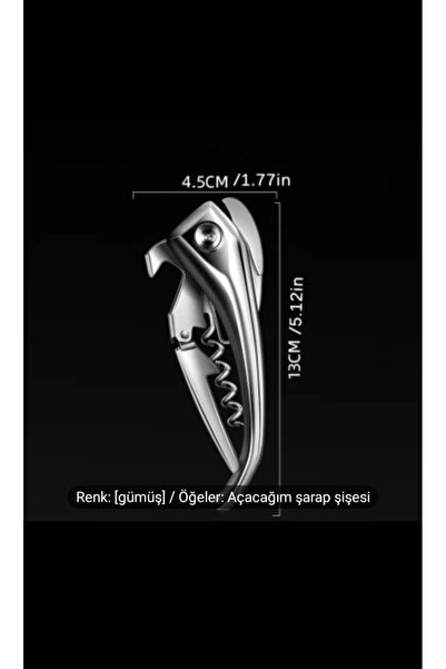 DENİZLİPAZAR Tirbuşon Premium Çelik Mantar Açacağı Tirbuşon