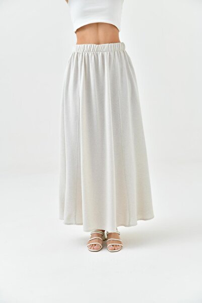 BURRASCA Linen Skirt with Pockets