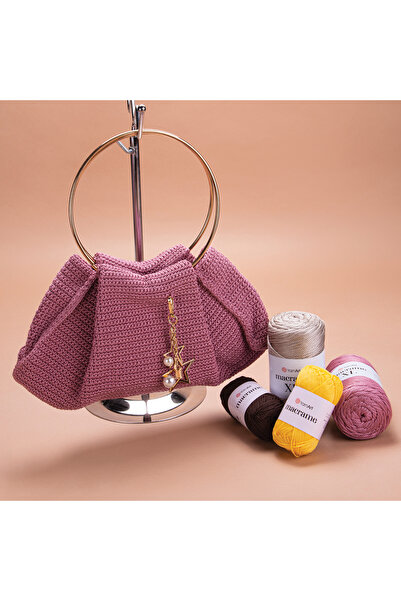 Yarnart Κορδόνι Μακραμέ - 100% Πολυεστέρας, 90 γραμμάρια, 130 μέτρα, Πλέξιμο, Τσάντα, Αξεσουάρ-149