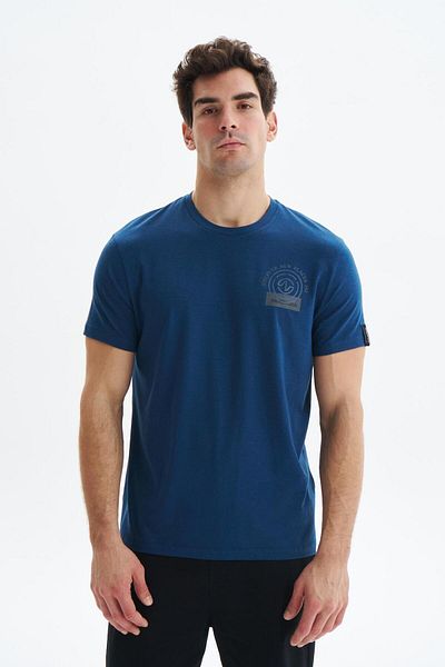 Arma Ανδρικό μπλουζάκι Indigo Regular Fit με στάμπα μονό ζέρσεϊ με λαιμόκοψη Y 29344472302