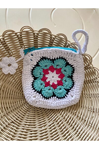 vetchdesign Mini El Örgüsü Motif Bozukpara Cüzdanı