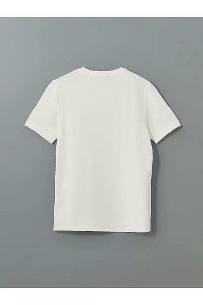 LC Waikiki Ανδρικό μπλουζάκι XSIDE Ecru Crew Neck