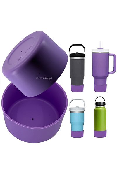 Gurme Chef Quencher & Iceflow Non-Slip Silicone Mug Thermos Base Protector, Lilac 1 Piece