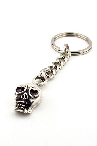 Solfera Skull Skeleton Skull Punk Gothic Metal Keychain Kc191