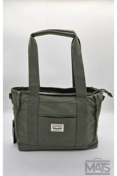 21K SMART BAGS Smart Bags 1326 Keten Kanvas Kumaş Lacivert El ve Omuz Çantası