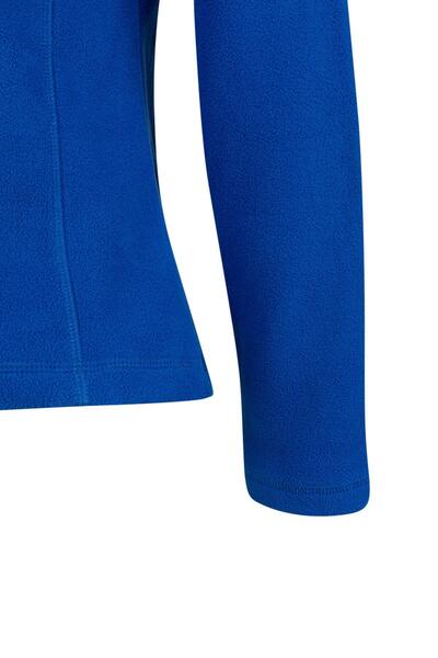 2AS Camila Kadın Yarım Fermuarlı İnce Polar Sweatshirt Mavi