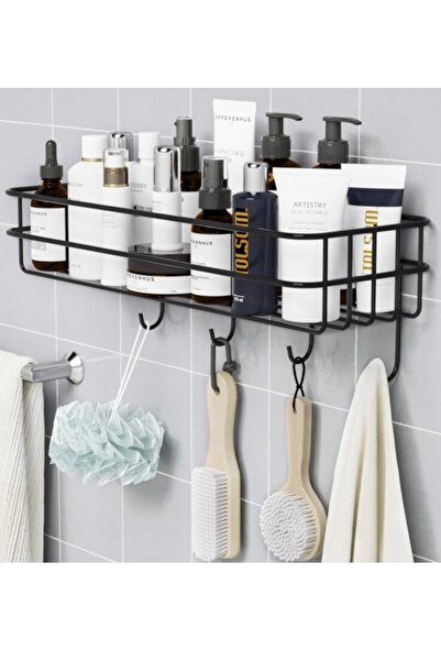 ALMUFARREJ رف منظم للحمام باللون الأسود