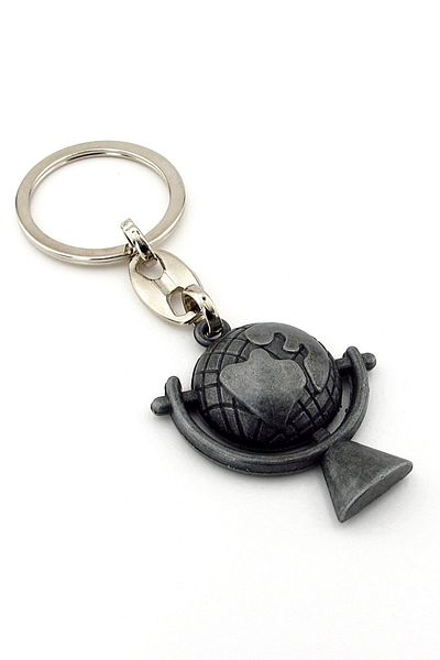 Solfera Metal Gold Gray Kc178 World Outfit Keychain