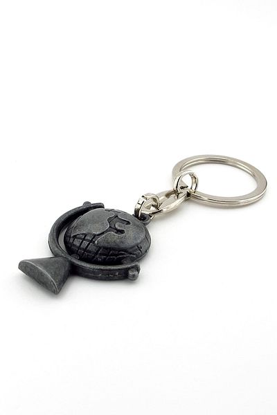 Solfera Metal Gold Gray Kc178 World Outfit Keychain