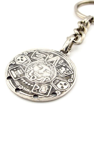 Solfera Aztec Sun Calendar Maya Sun Stone Metal Keychain Kc193