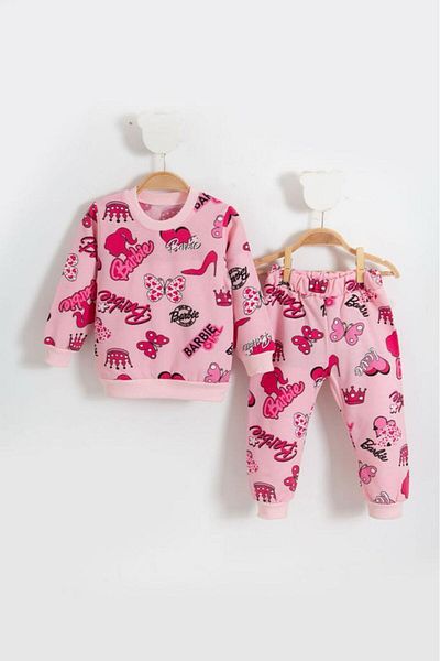 FURKYY Two Thread Raised Seasonal Girls' Bottom and Top Set
