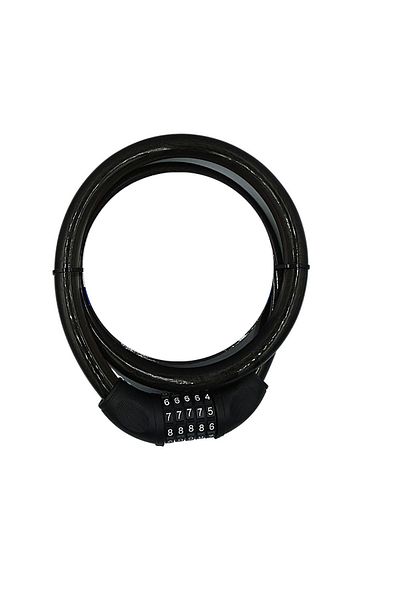 LiderGlobal Yuma YM-747 120cm 20mm 5 Combination Black Motorcycle Lock