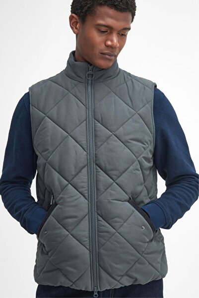 Barbour City Chelsea Kapitone Yelek Ch71 Charcoal