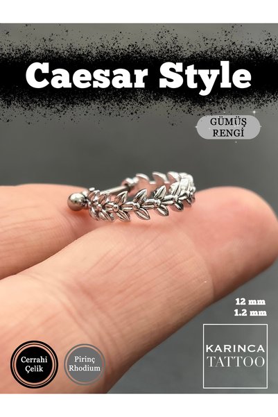 Karınca Piercing Caesar Antik Yunan Defne Yaprak Taç Tiara Halka Nipple Kulak Helix Conch Orbital Piercing